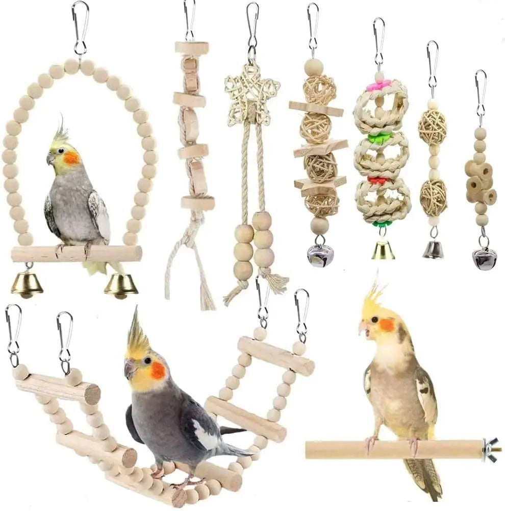 Juguetes de columpio para loros y pájaros