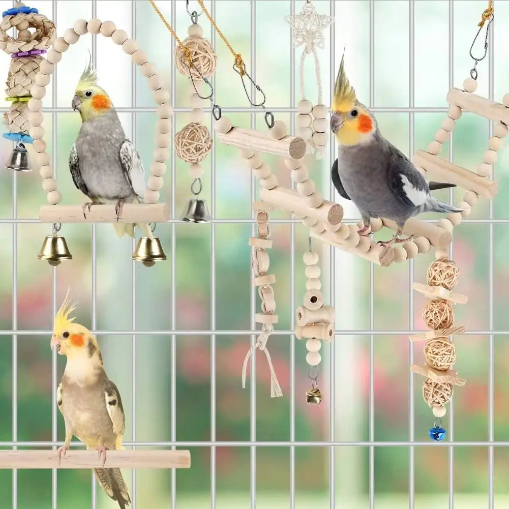 Juguetes de columpio para loros y pájaros