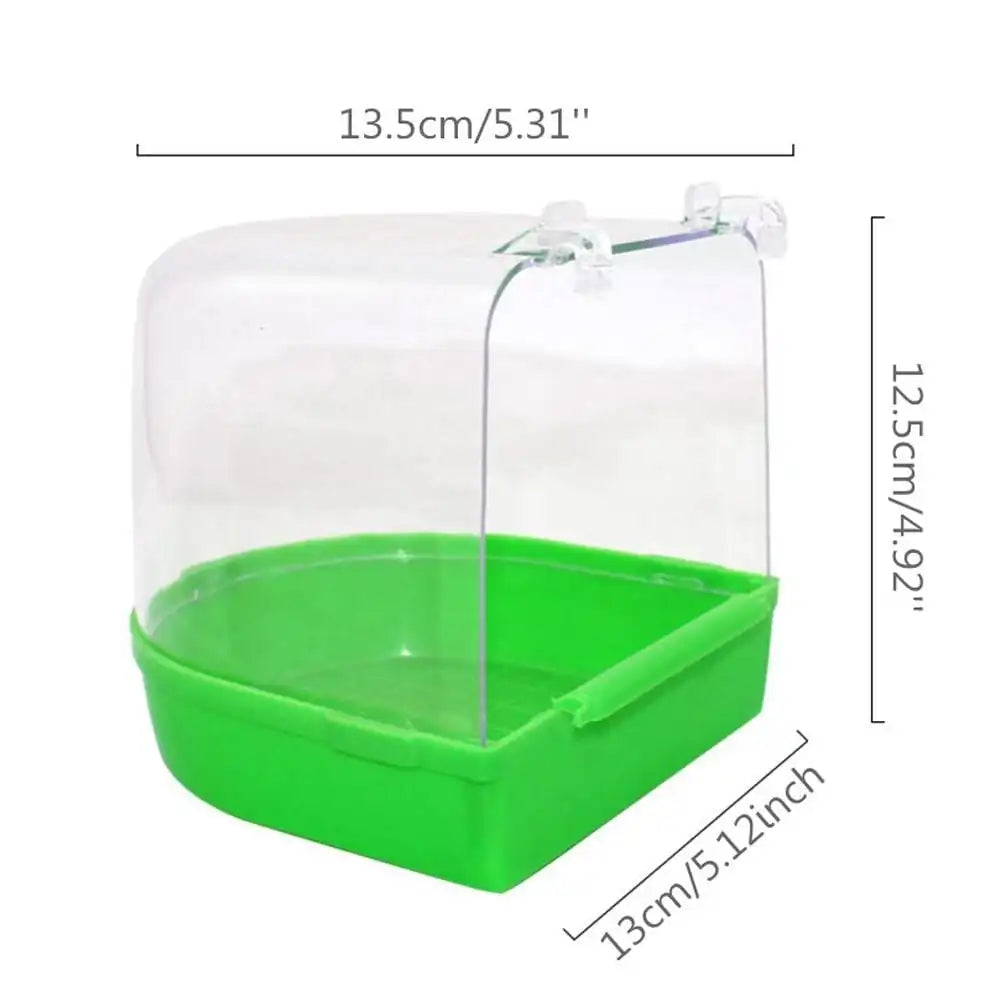Caja de baño para pájaros loro