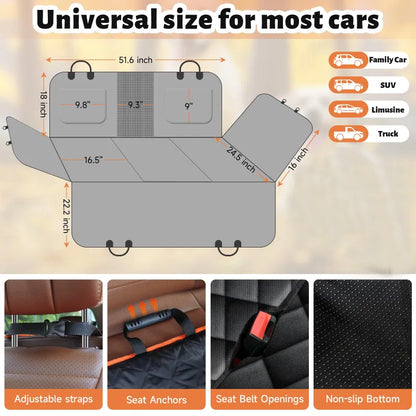 Funda de asiento con carga térmica para mascotas montada en el automóvil