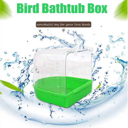 Caja de baño para pájaros loro