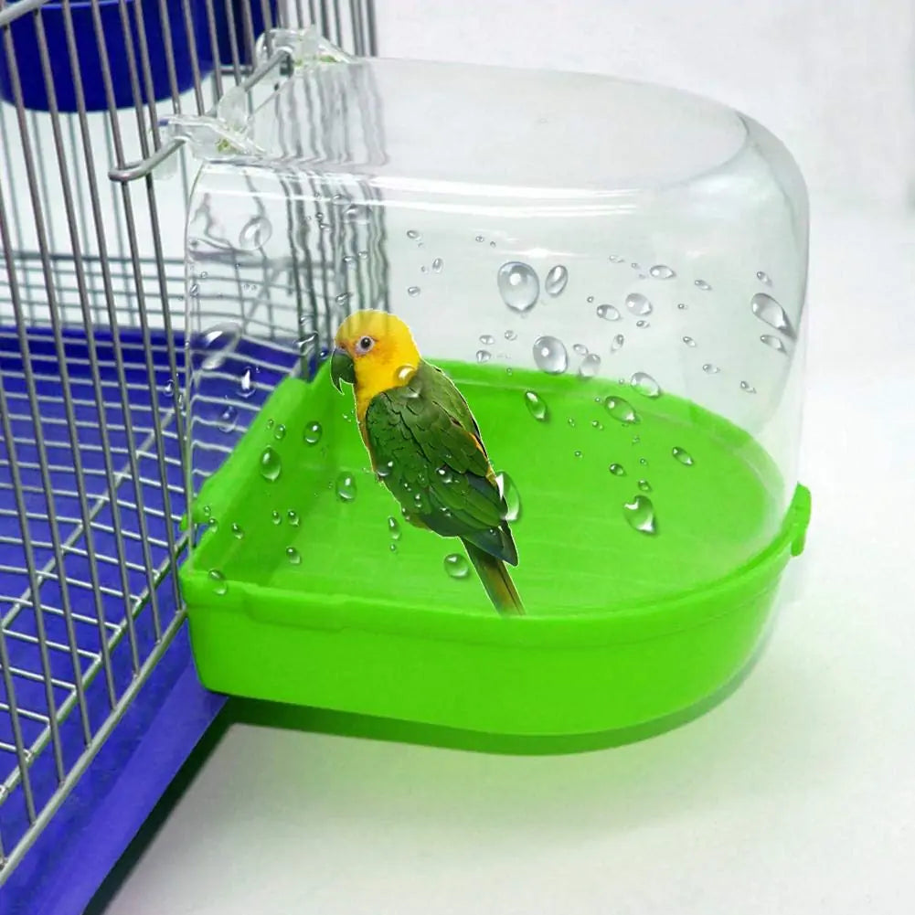Caja de baño para pájaros loro